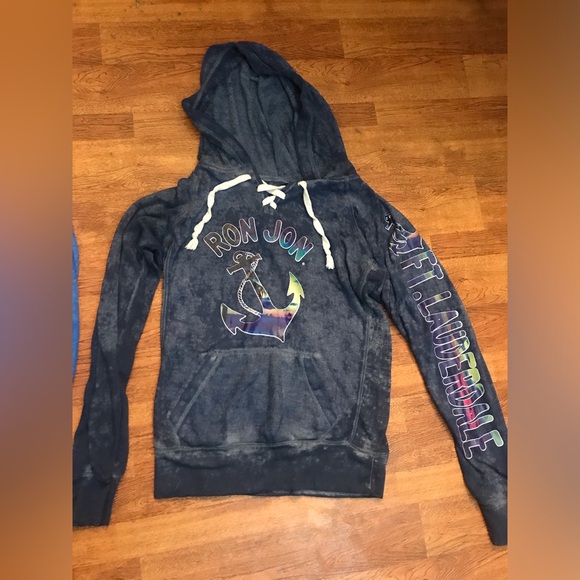 2)Ron Jon Hooded long sleeve shirts Size juniors Med - Picture 4 of 8